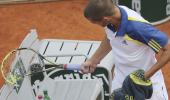 French Open: Mikhail Youzhny loses match, racket