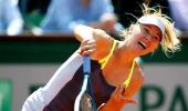 Sharapova survives horror show, Azarenka grinds through