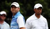 Distracted Garcia fumes at Woods after losing lead