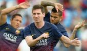 Barca forward Messi back in training after injury