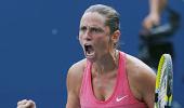 Vinci storms into US Open quarters before rain halts play