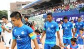 PHOTOS: 10-man India beat arch rivals Pakistan in football friendly