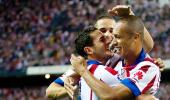 La Liga: Miranda and Mandzukic lead champions Atletico home