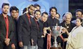 PHOTOS: CM Mamata felicitates Atletico de Kolkata team