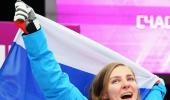 Sign of the times as Russian athlete shows faith