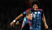 CLeague PHOTOS: Bayern overpower 10-Man Arsenal; Atletico grab late win