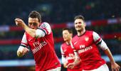 EPL PHOTOS: Arsenal, City forge ahead, Liverpool held by Villa