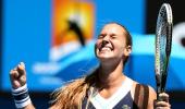 Cibulkova crushes Halep to storm into Australian Open semis