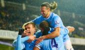 EPL PHOTOS: City thrash Spurs to go top; Chelsea held by West Ham