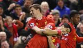 EPL PHOTOS: Gerrard, Sturridge strikes keep Liverpool in title race