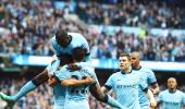 Soccer Roundup: Aguero sizzles for City in derby; Barca lose again