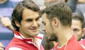 Ahead of Davis Cup final, Federer-Wawrinka play down London row