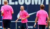 Iniesta out of Barca's Champions League game