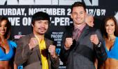 Boxer Pacquiao roughs up sparring partners before Algieri bout