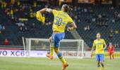 Ibrahimovic breaks 82-year record, scores 50th goal for Sweden