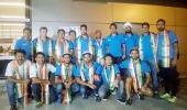 Proud Hockey team arrives after clinching Azlan Shah bronze