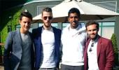 First Look: Bopanna catches up with Man United trio at Wimbledon