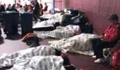 Special Olympics athletes made to sleep on the floor!