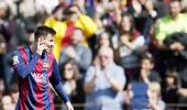 Messi breaks La Liga hat-trick record as Barca go top