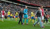 How Sweet! Ajax players get walked onto pitch by their mothers!