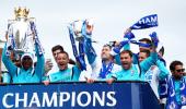 PHOTOS: At Chelsea's parade Mourinho tells fans to book place for another celebration