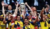 Arsenal rout Villa in final to claim FA Cup record