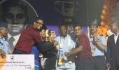 Pele mesmerises fans in Delhi, graces Subroto Cup final