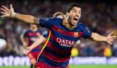 Champions League PIX: Sergi, Suarez rescue Barca; Bayern thrash Dinamo