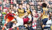 EPL PIX: Carroll scores hat-trick as West Ham hold Arsenal; Chelsea lose