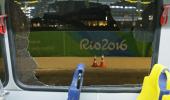 Rio Olympics bus hit by gunfire, no one seriously hurt