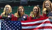 Ledecky takes third gold; Efimova makes second final