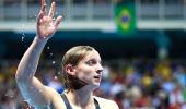 Ledecky smashes record in 800m to take freestyle treble