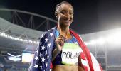 It's 1-2-3 for USA: Rollins leads medal sweep in 100 hurdles