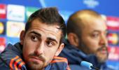 Valencia striker Alcacer undergoes Barca medical