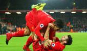 EPL PHOTOS: Liverpool rally to thrash Stoke, move to 2nd spot