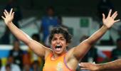 Sakshi stuns World champion Olli to enter final