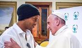 PHOTOS: Football fan Pope Francis meets Ronaldinho