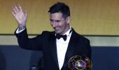 Messi wins Ballon d'Or for fifth time