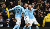 Aguero heads Man City into League Cup final against Liverpool