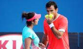 Australian Open: Sania-Dodig upset holders Hingis-Paes