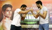 Vijender does the 'Dishoom' with John ahead of title bout