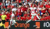 Euro 2016: Schaer header seals Swiss win over 10-man Albania