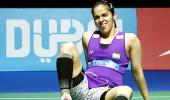 I played with a heavily strapped knee: Saina