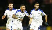 EPL PHOTOS: Mahrez sends Leicester clear, Spurs held by Arsenal