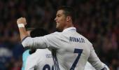 La Liga: Ronaldo treble sinks Atletico, Barcelona held