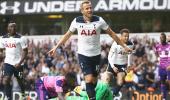 EPL PHOTOS: Tottenham's Kane sinks Sunderland then stretchered off