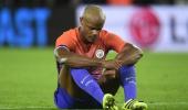 Man City's Kompany sidelined with groin injury