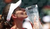 Konta beats Wozniacki to win Miami Open