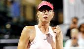 PHOTOS: Sharapova struggles but advances on return