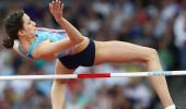 First gold for Russian neutrals as Lasitskene retains high jump title